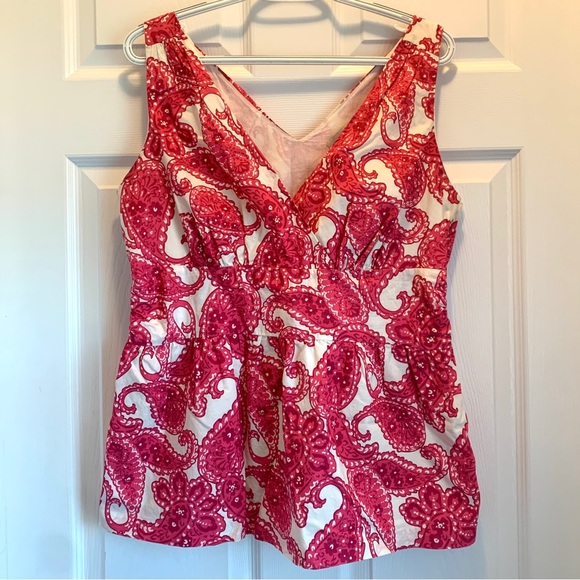 Merona Tops - Pink Paisley Print Sleeveless Top